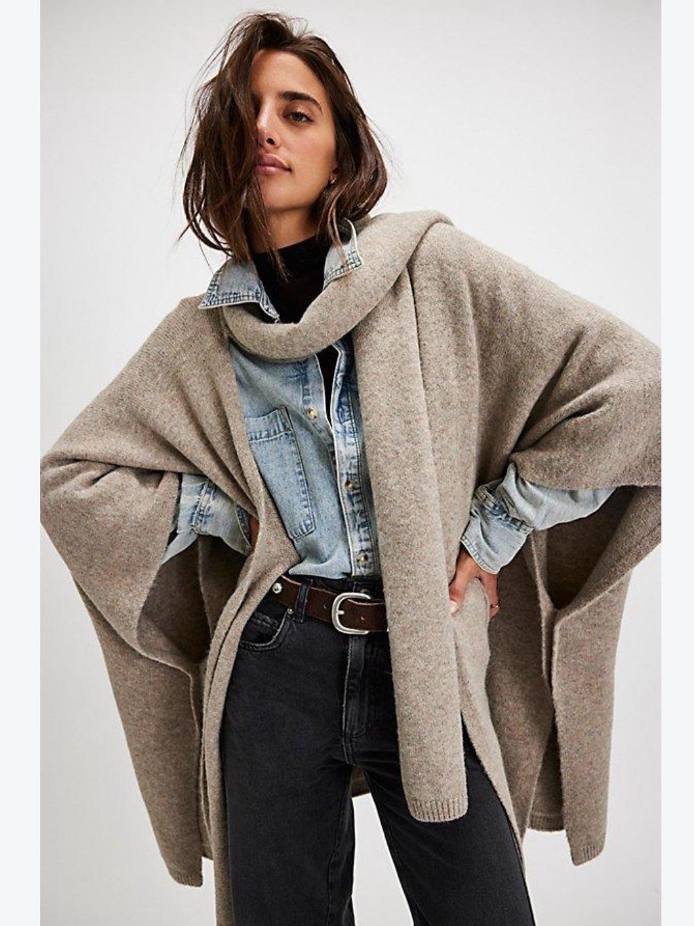 Free People Ellie Scarf Wrap Duster